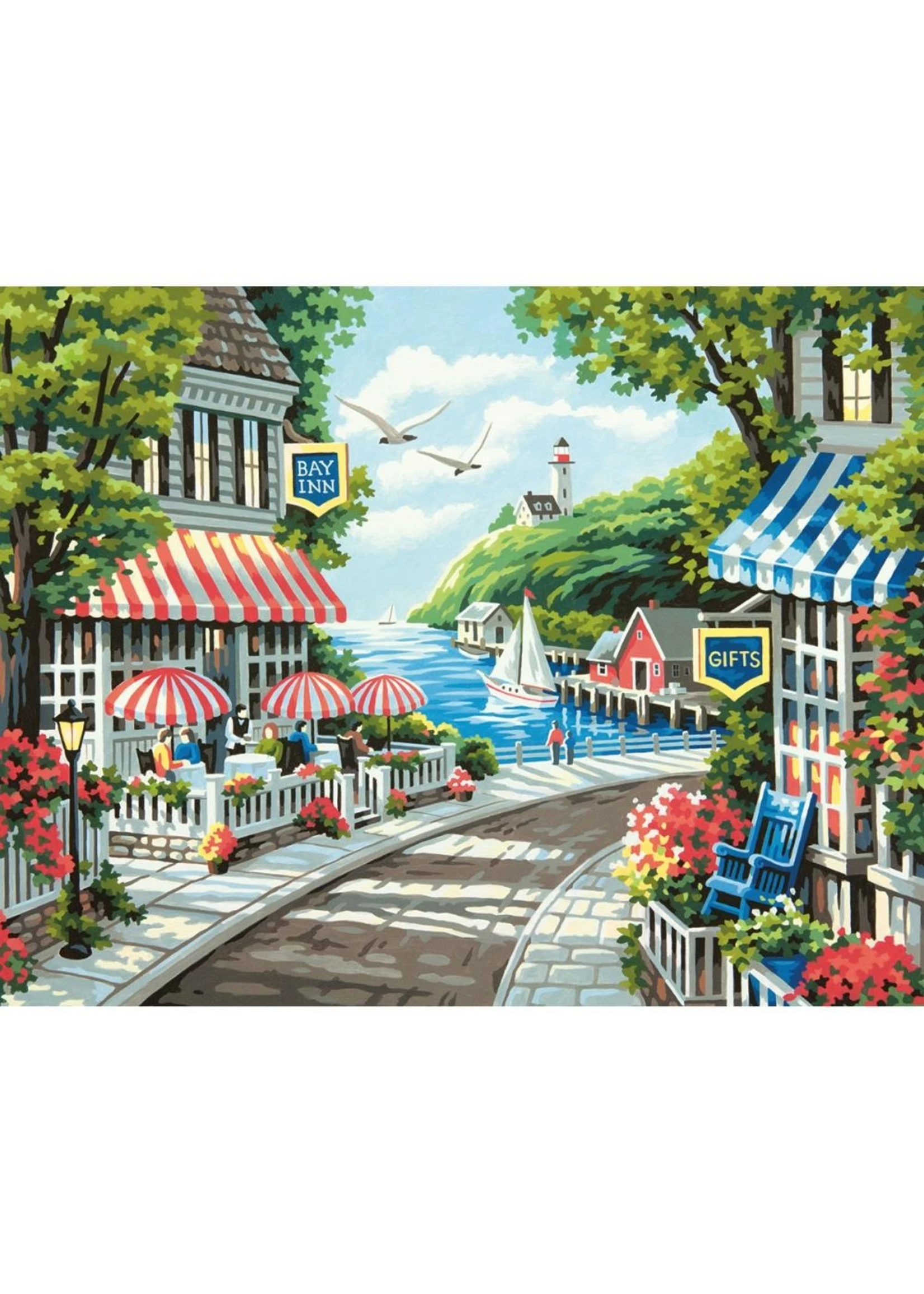 Dimensions Cafe By The Sea - 11x14 - Paint By Number - Image 2