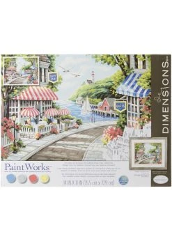 Dimensions Cafe By The Sea - 11x14 - Paint By Number