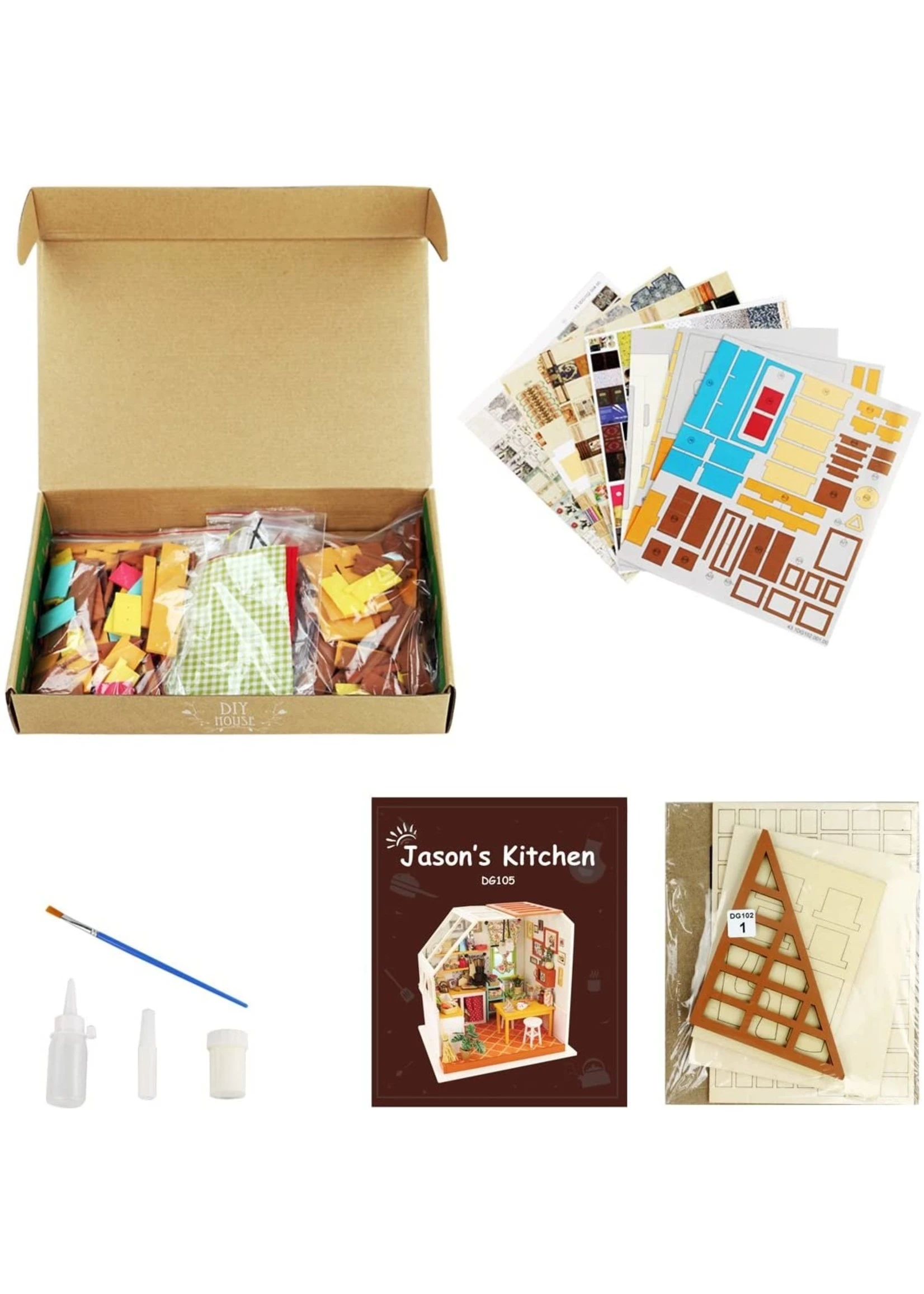 Hands Craft Jason's Kitchen DIY Miniature - Image 5