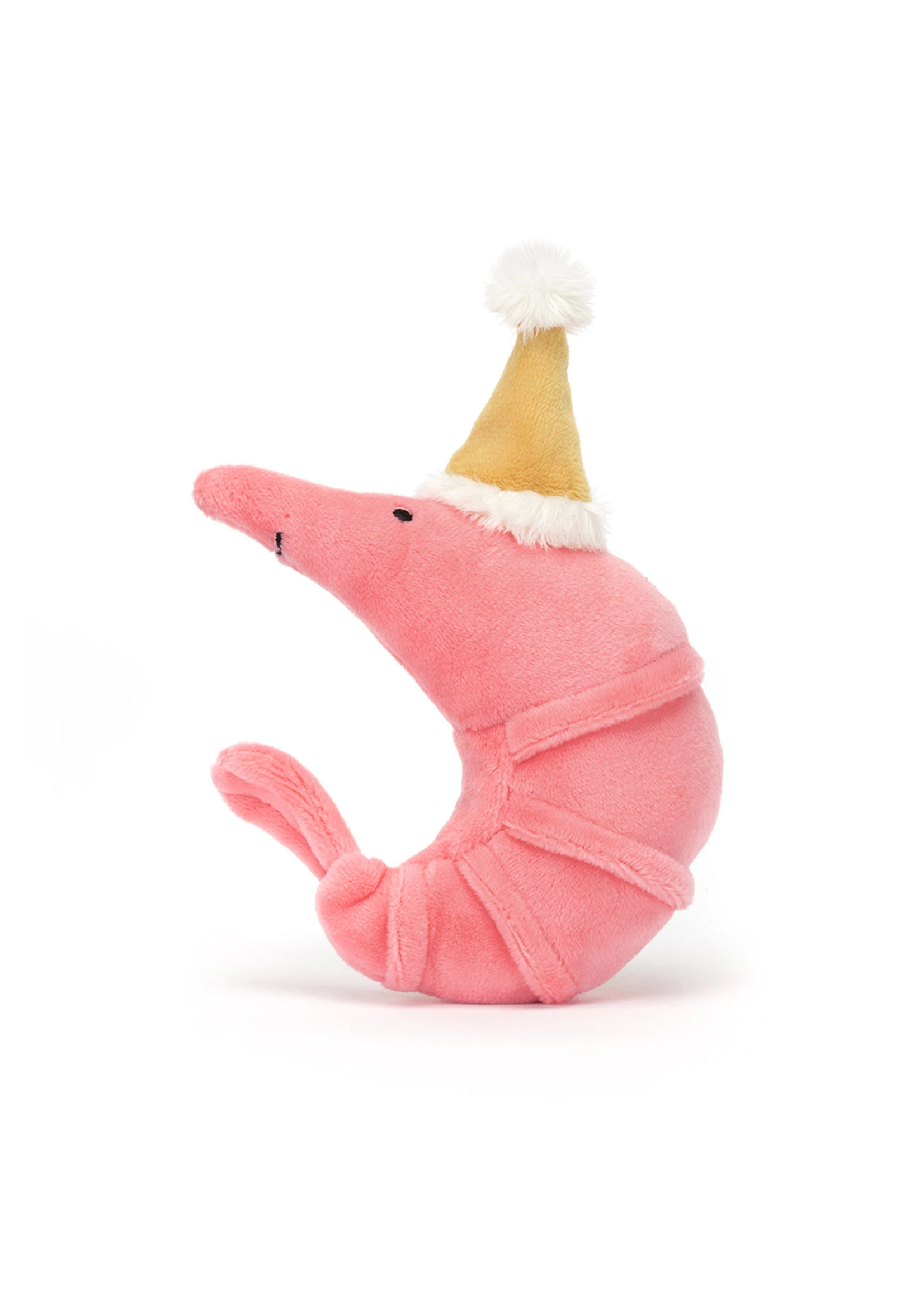 JELLYCAT Celebration Crustacean Shrimp (Mustard Hat) - Image 2