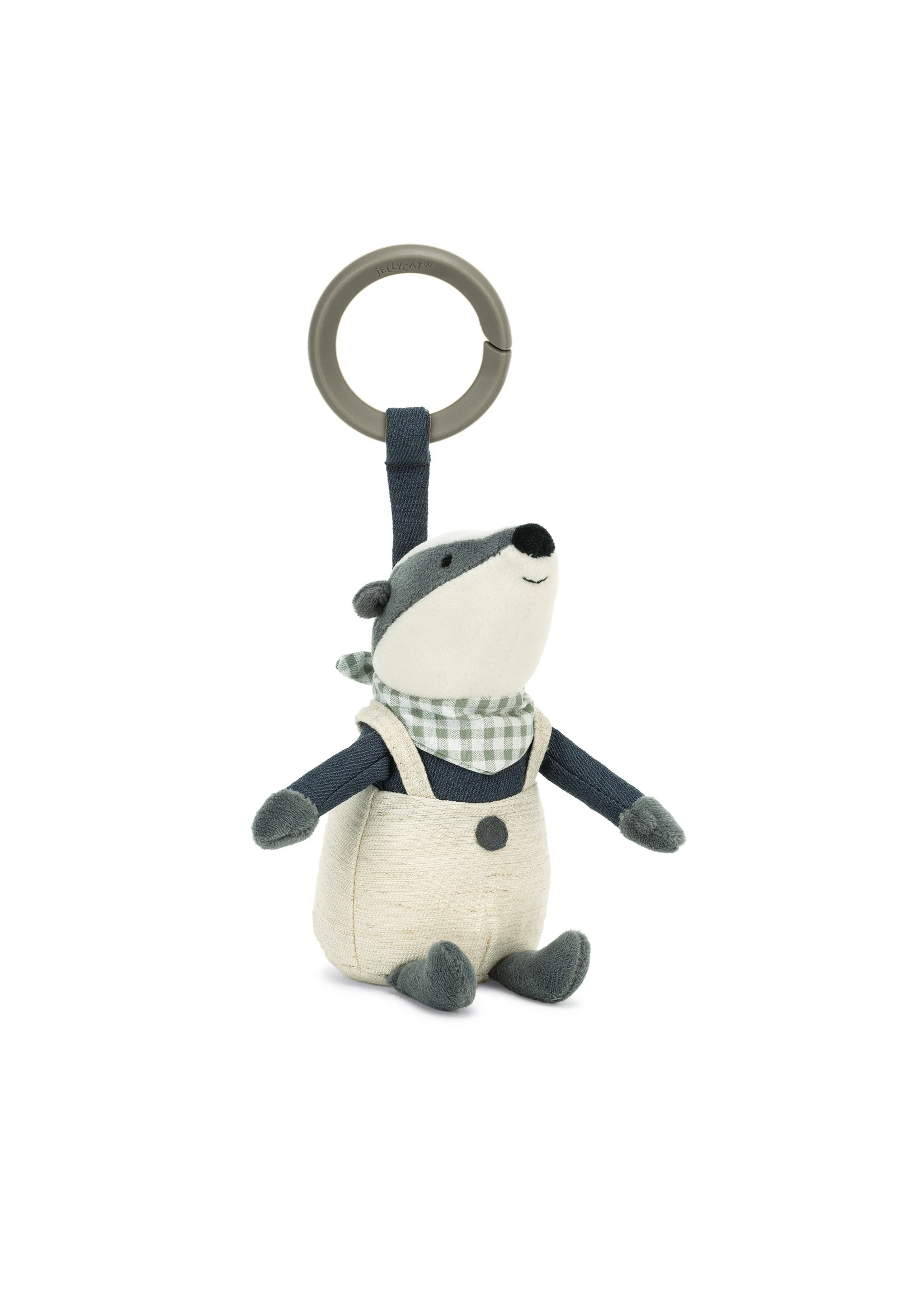 JELLYCAT Little Rambler Badger Rattle