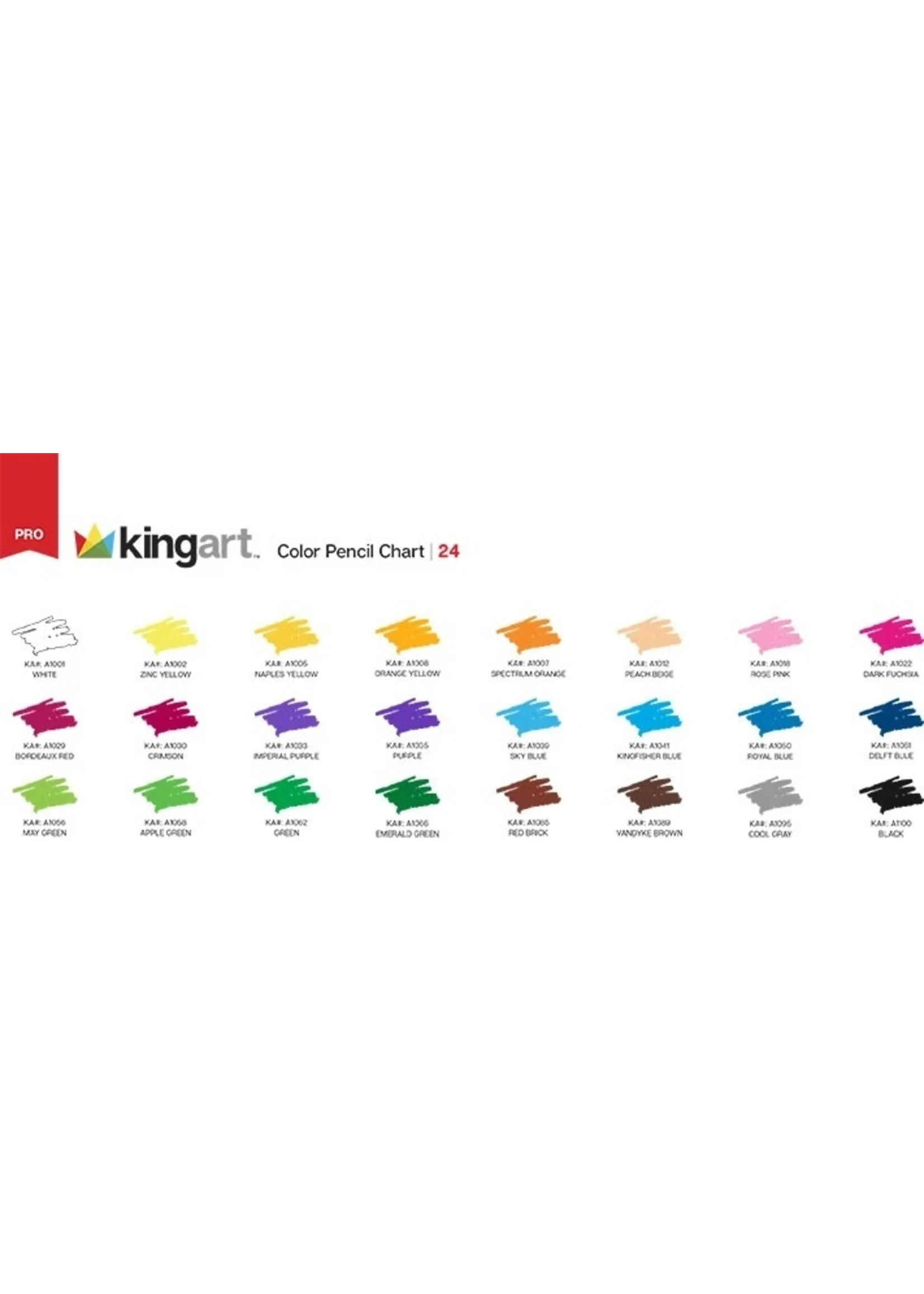 Kingart Soft Core Colored Pencils In Tin - 24 Unique Colors - Image 5