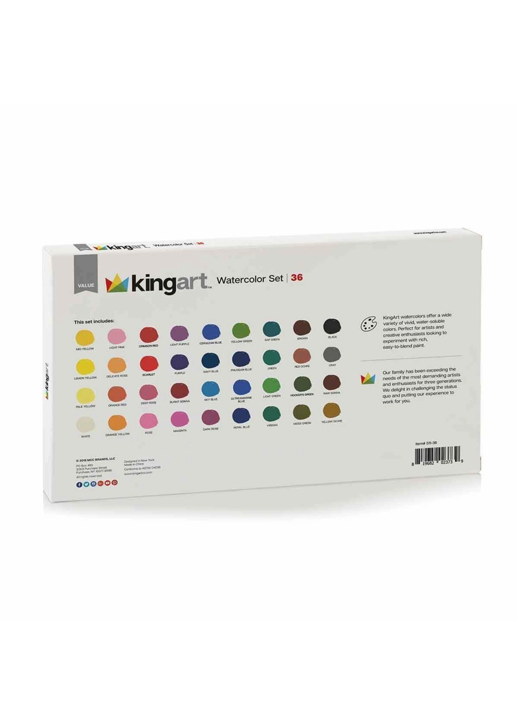 Kingart Watercolor Pan Set - 36 Unique Colors - Image 2