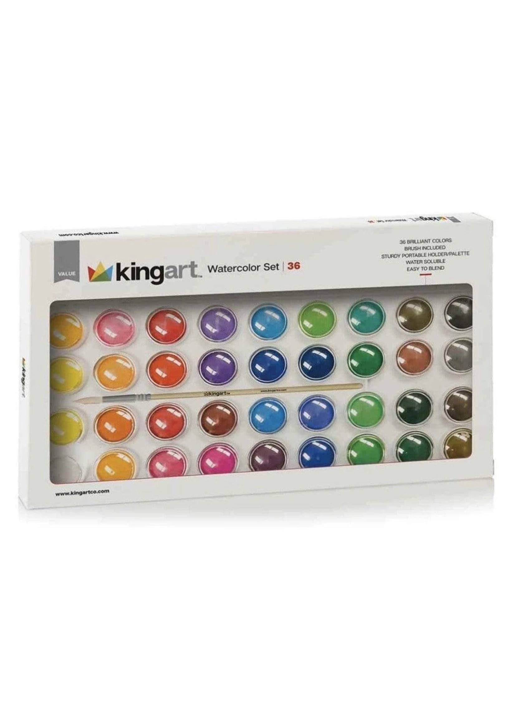 Kingart Watercolor Pan Set - 36 Unique Colors