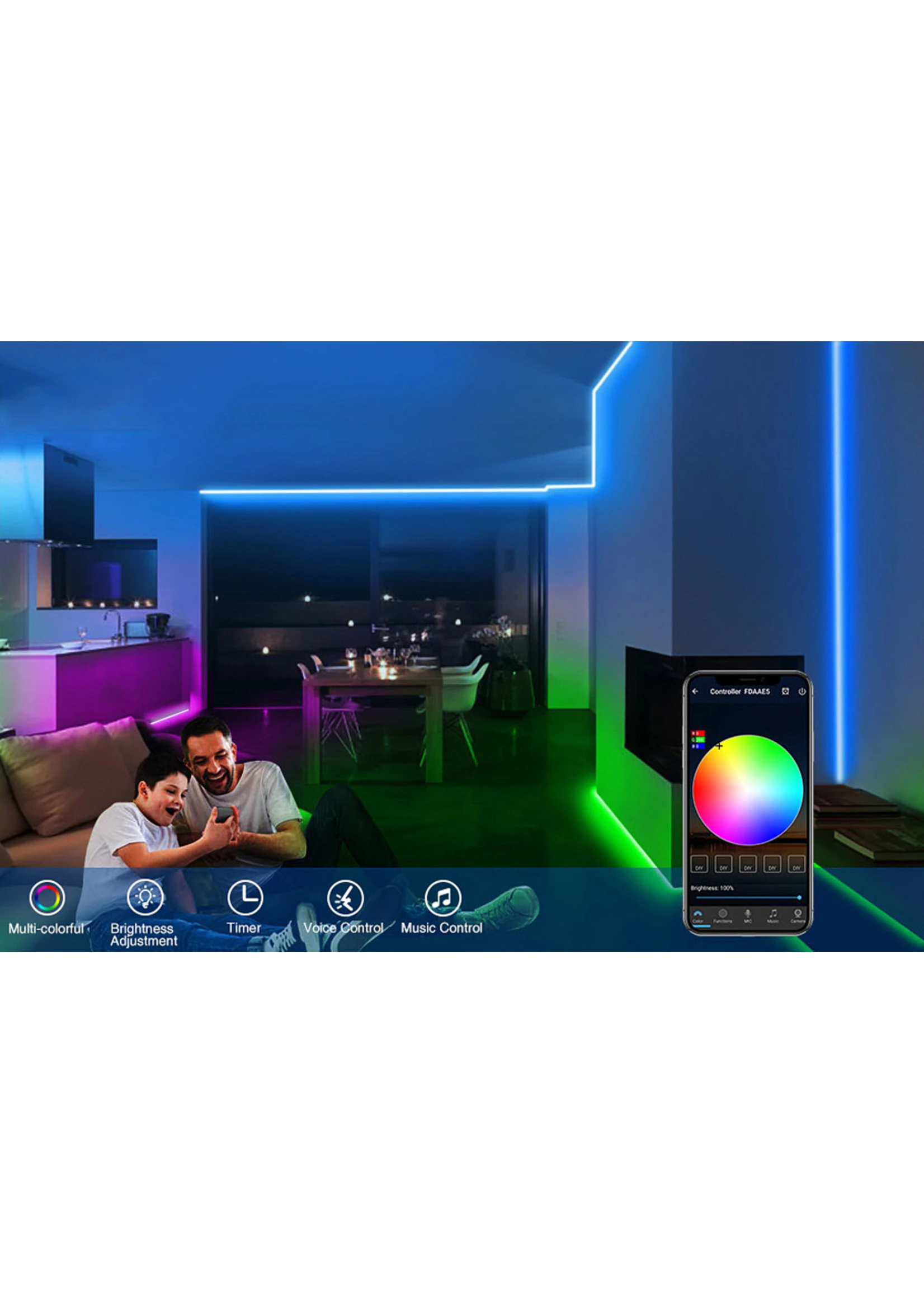 Leading Edge Smart LED Rainbow Lights 300 Color Changing LED's - Image 5