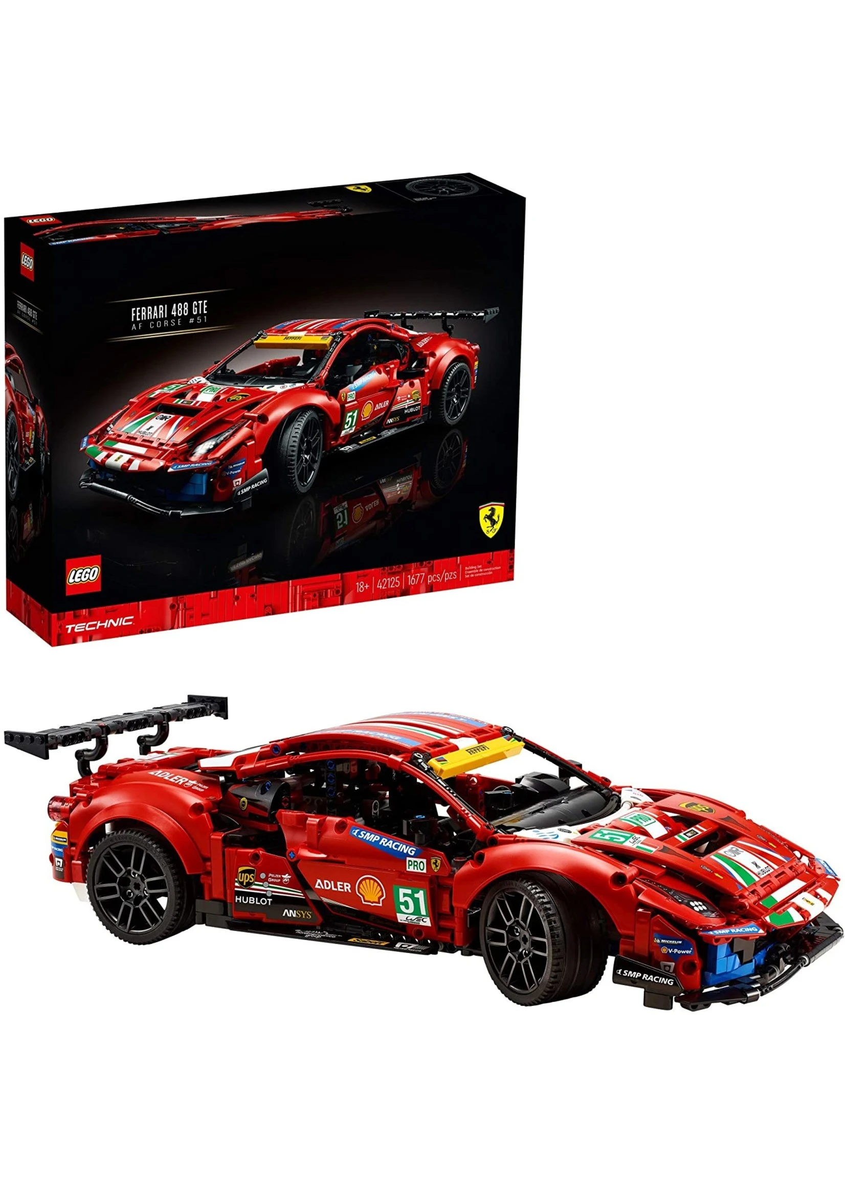 LEGO 42125 - Ferrari 488 GTE "AF Corse #51" - Image 6