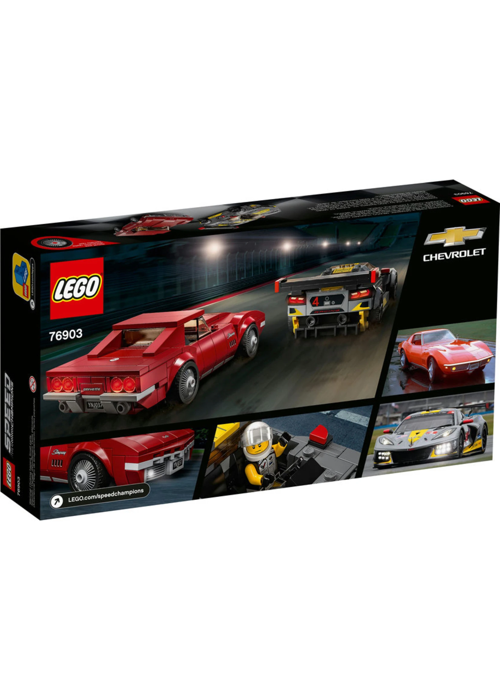 LEGO 76903 - Chevy Corvette C8.R Race Car And 1969 Corvette - Image 2