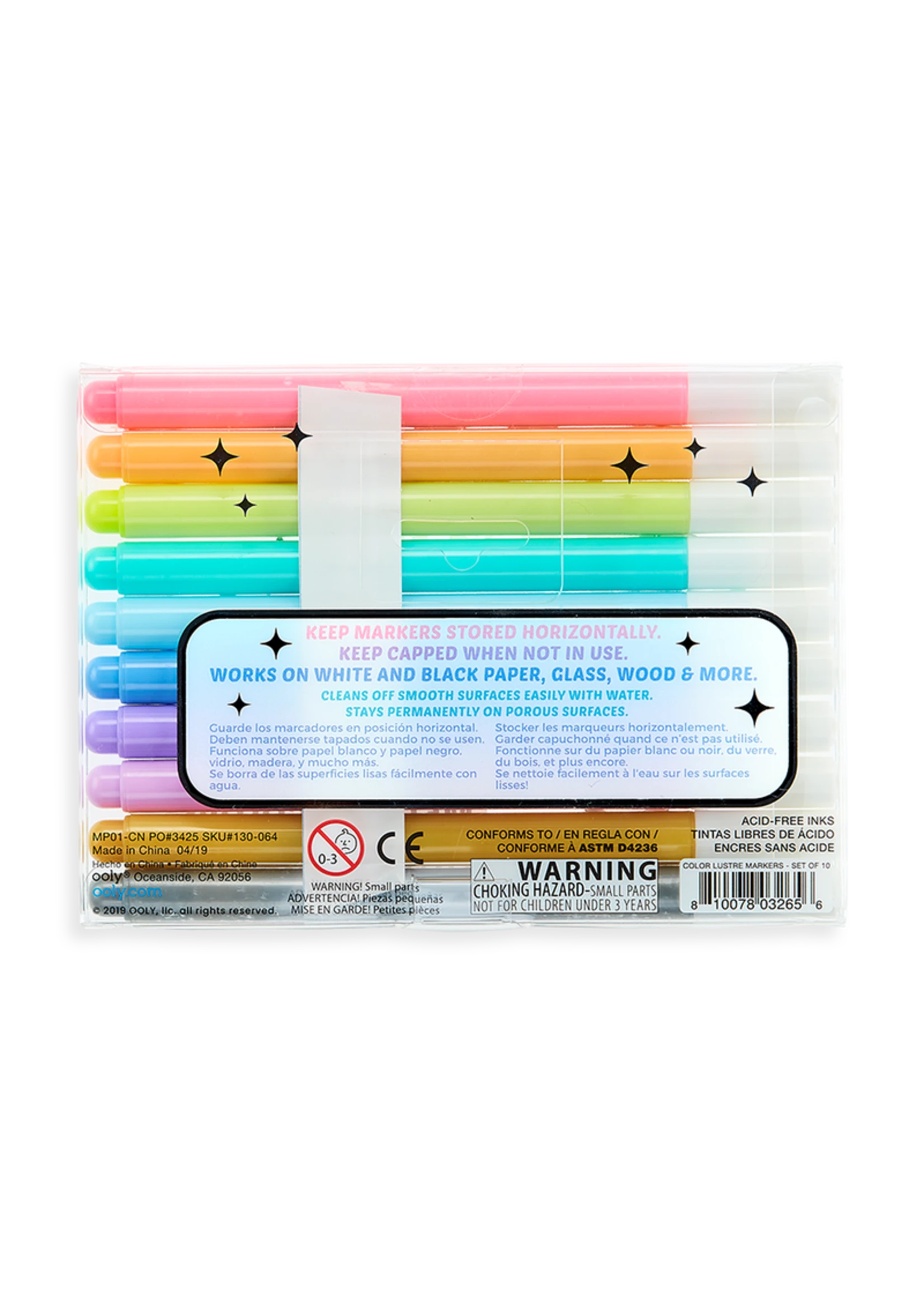 Ooly Color Lustre, Metallic Brush Markers - Set Of 10 - Image 3