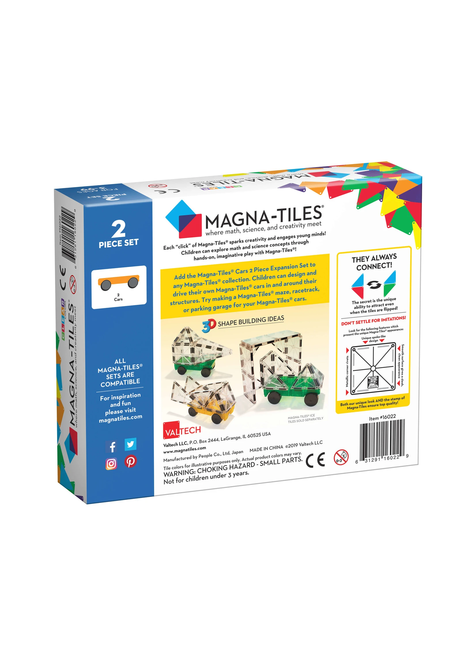 Valtech Magna-TilesĀ® Cars 2-Piece Expansion Set - Image 2