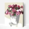 Wise Elk Artwille - Flowers (Pink In White Vase) DIY Paint By Numbers