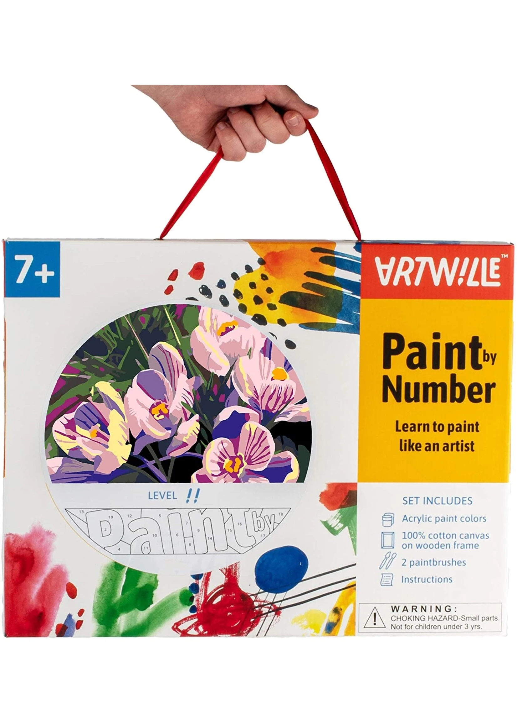 Wise Elk Artwille - Flowers (Purple) DIY Paint By Numbers - Image 2