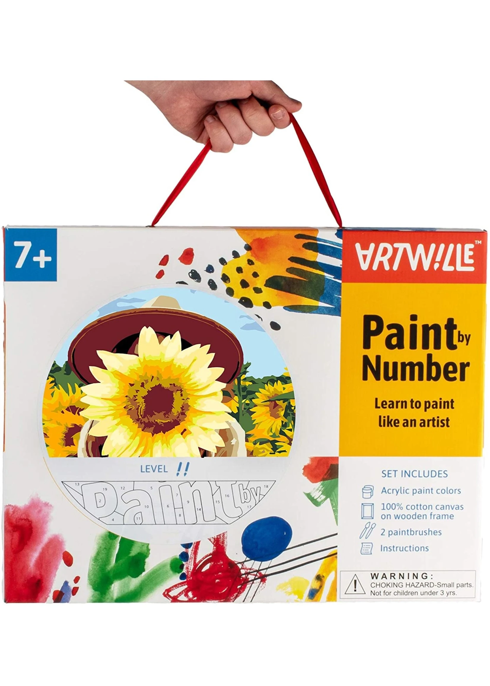 Wise Elk Artwille - Girl With Sunflower DIY Paint By Numbers - Image 2