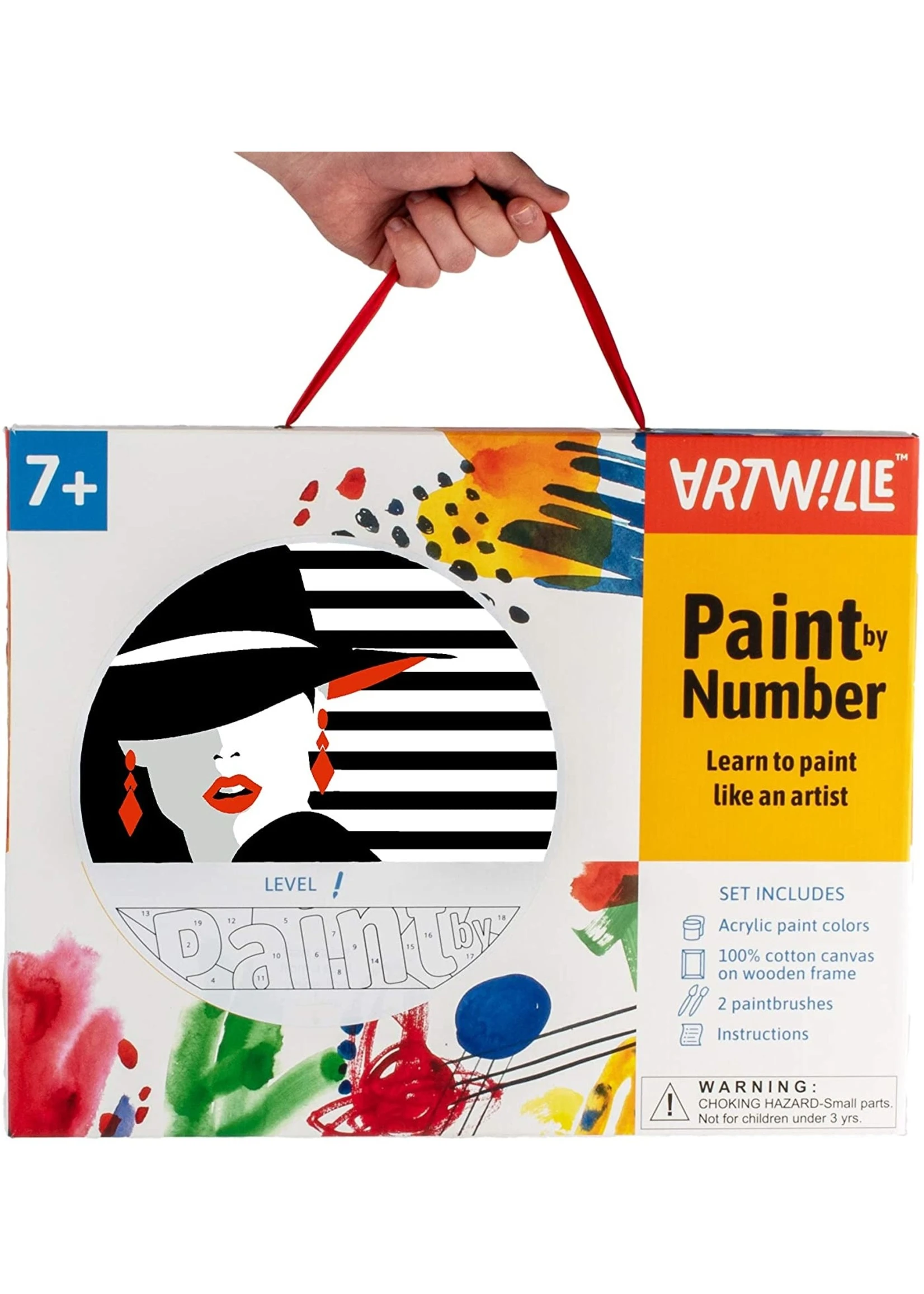 Wise Elk Artwille - Pop Art (Woman In Black) DIY Paint By Numbers - Image 2