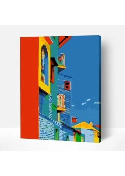 Wise Elk Artwille - Scenery (Bright Buildings) DIY Paint By Numbers