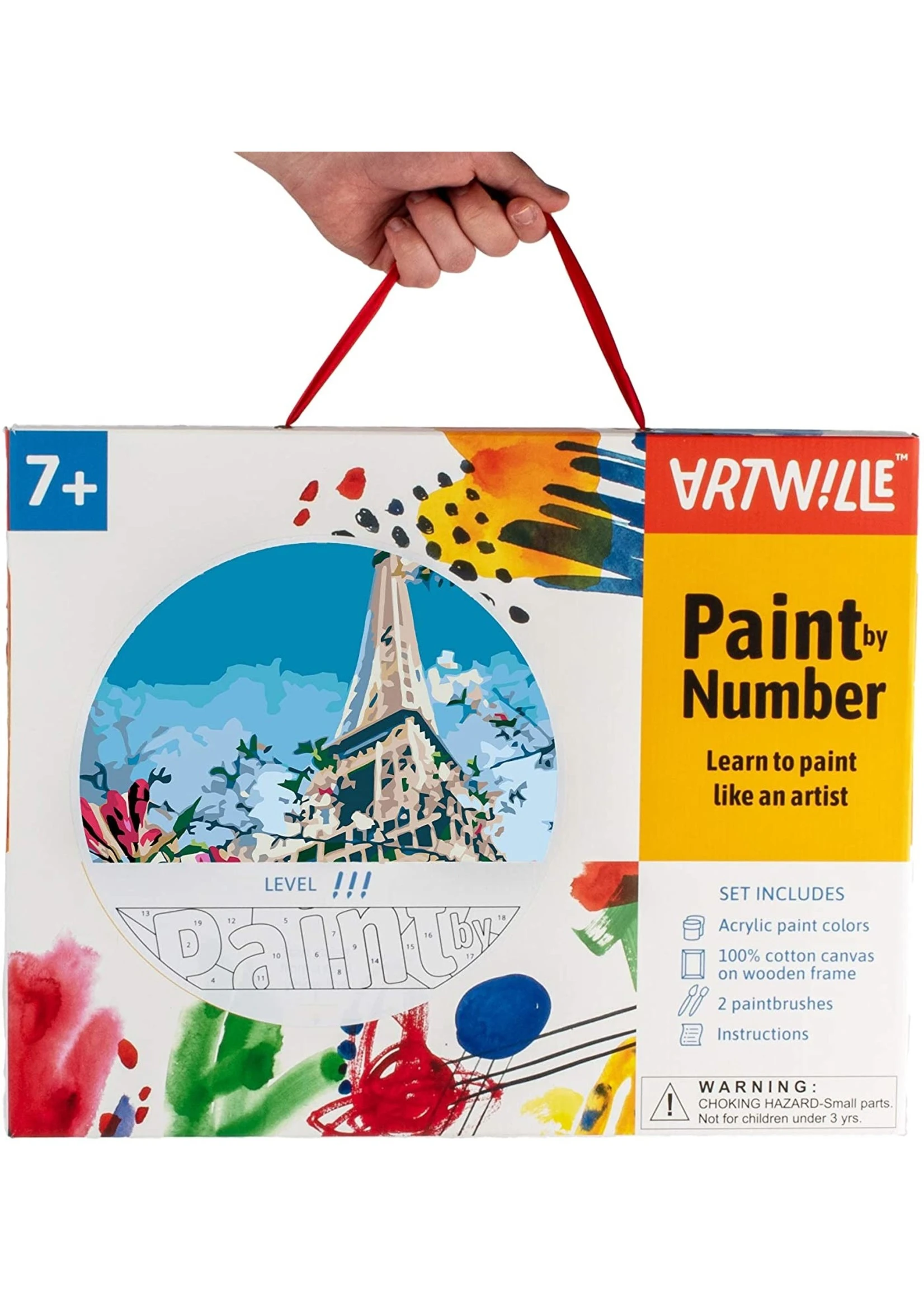 Wise Elk Artwille - Scenery (Flowers And Eiffel Tower) DIY Paint By Numbers - Image 2